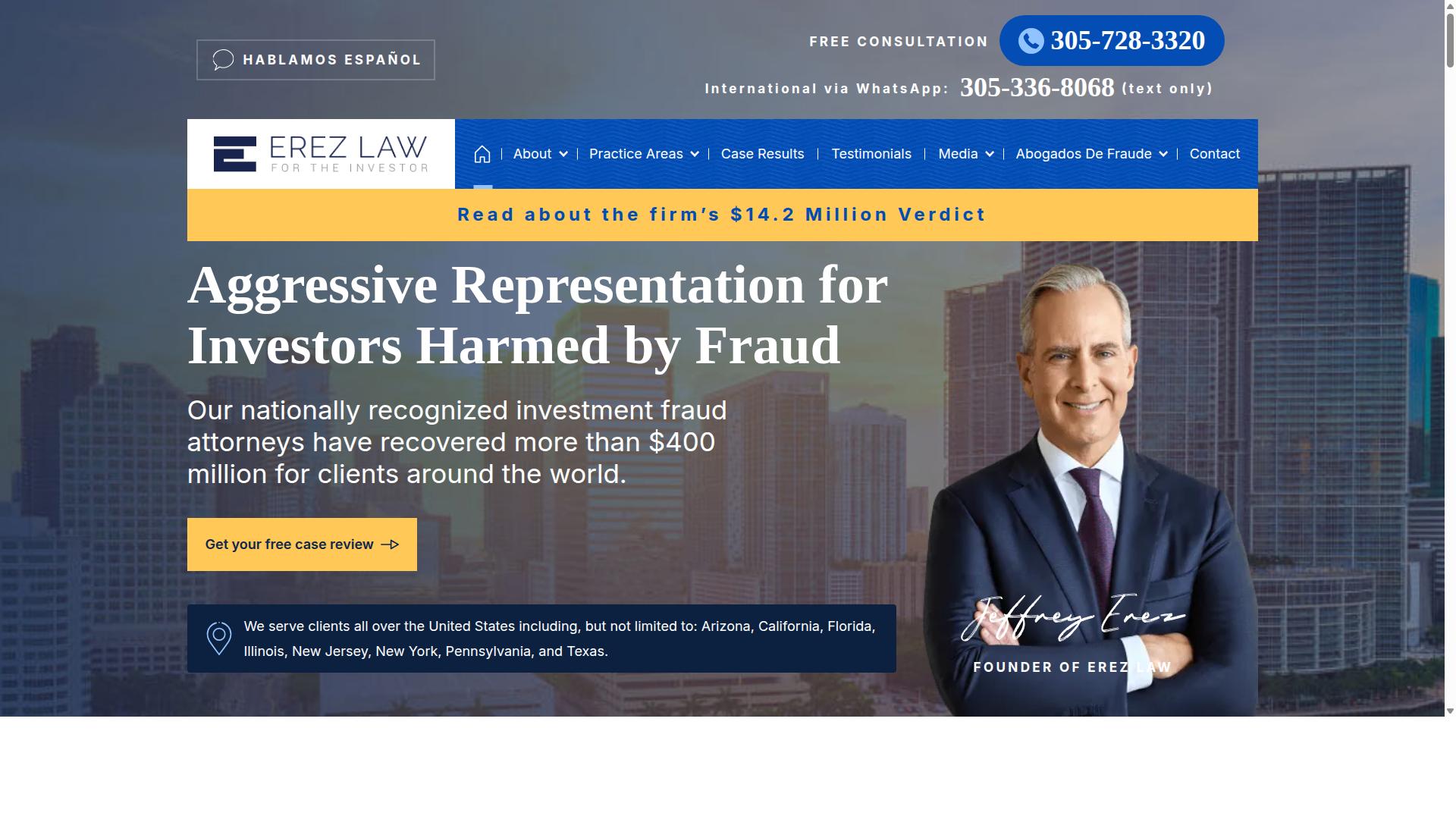 Erez Law website